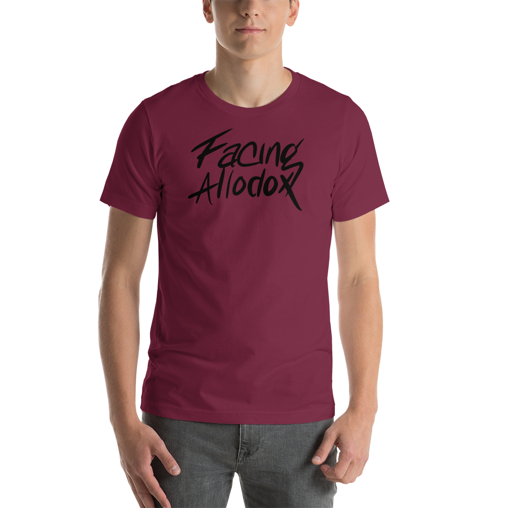 Facing Allodox Unisex T-Shirt (Black Print)